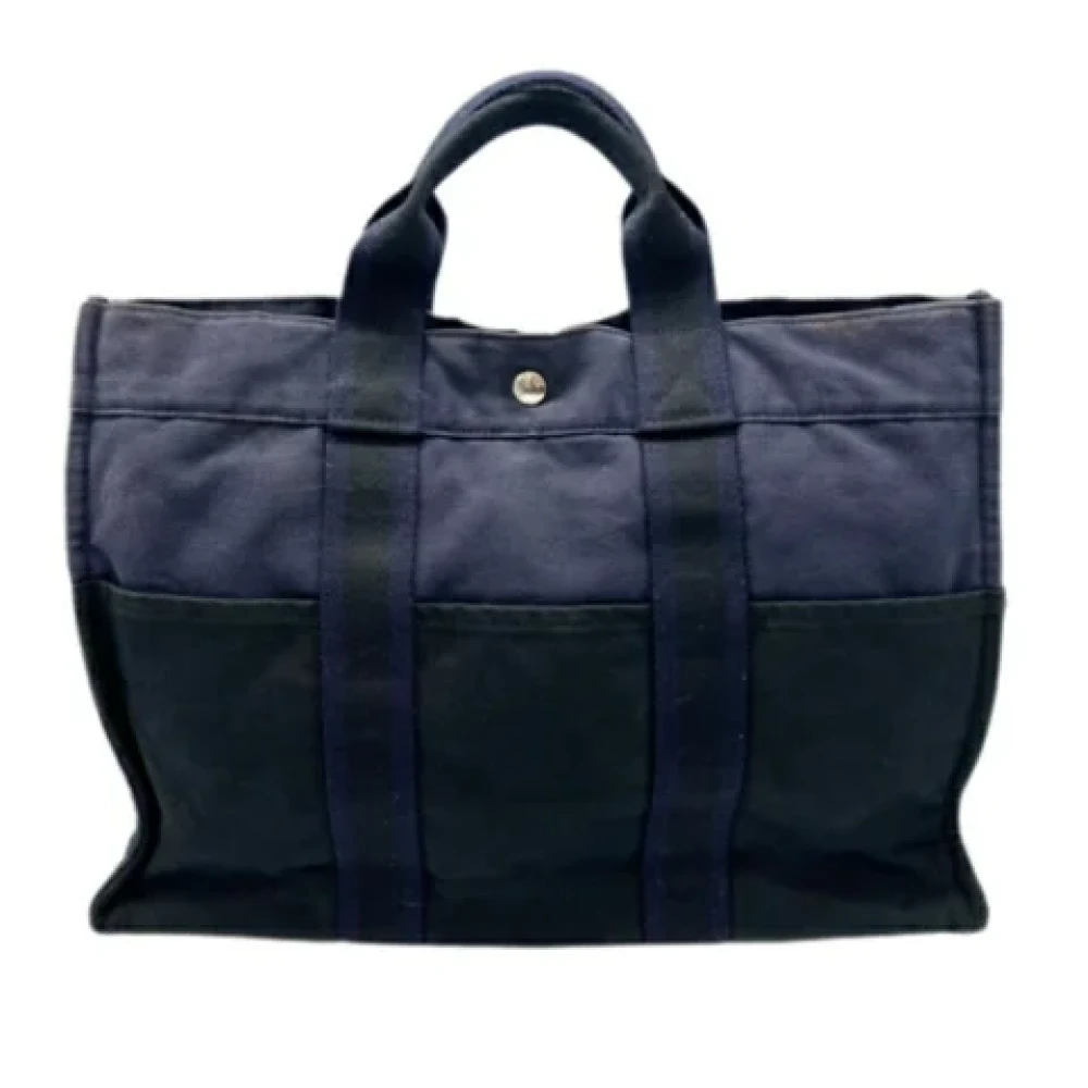 Hermès Vintage Pre-owned Fabric totes Blue Dames