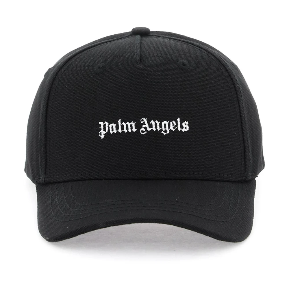 Palm Angels Geborduurde baseballpet met logo Black Heren