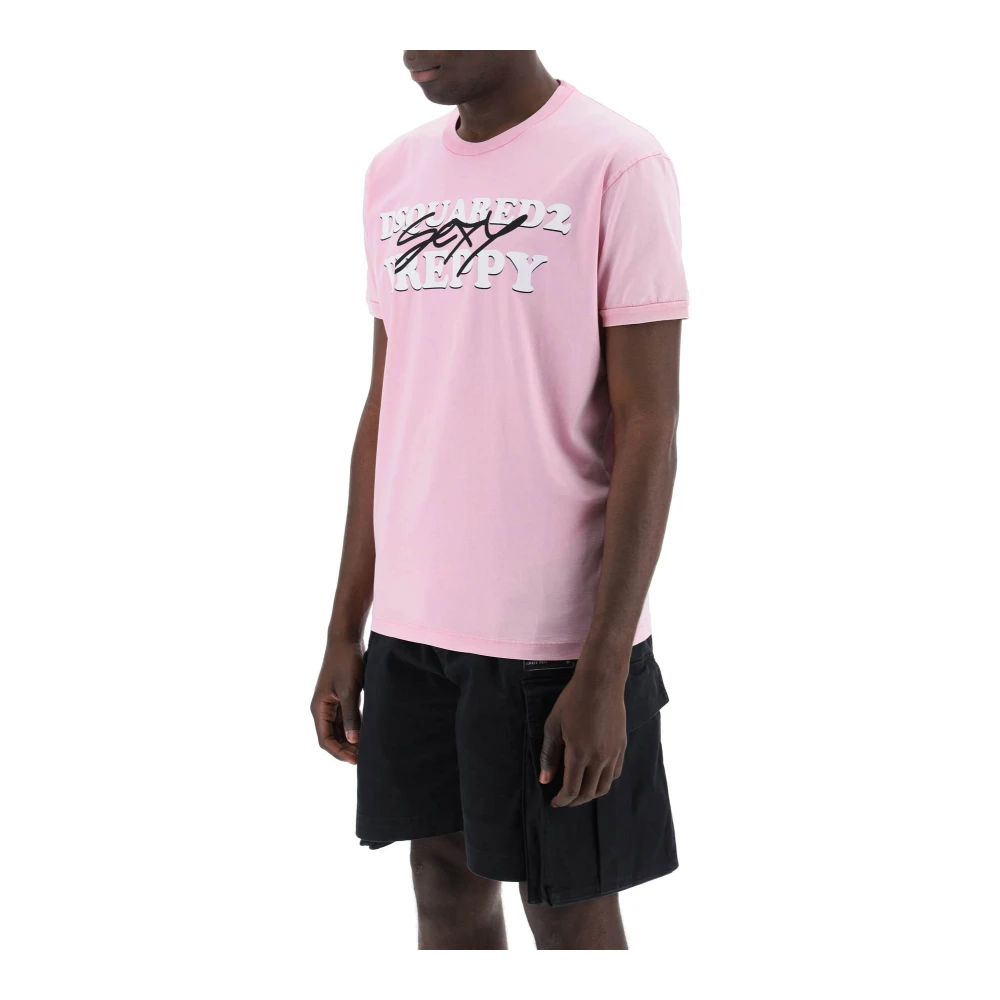 Dsquared2 T-Shirts Pink Heren