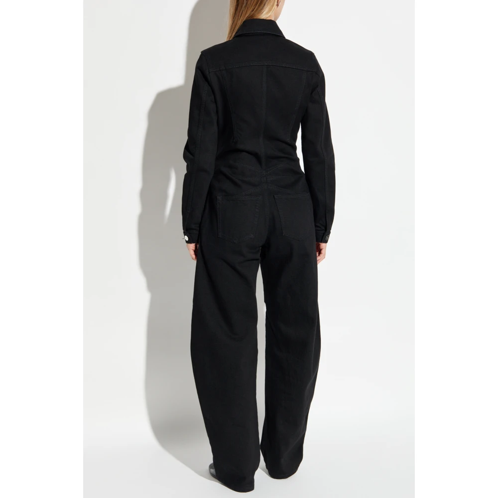 Alaïa Denim jumpsuit Black Dames