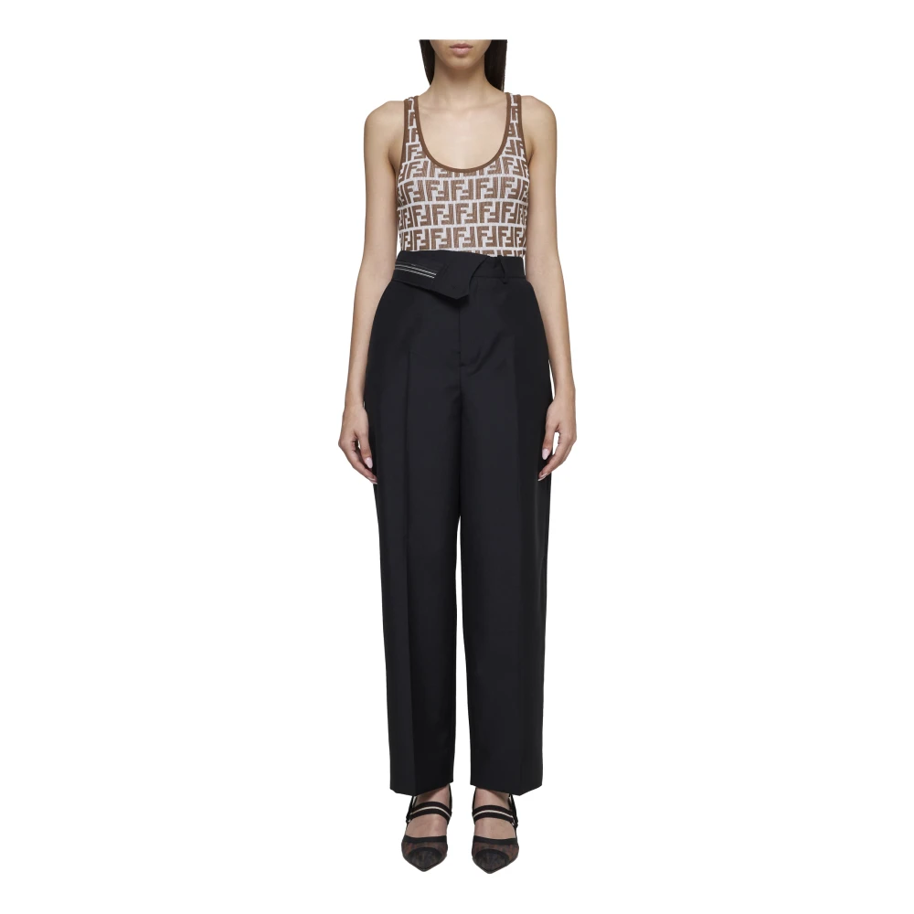 Fendi Stijlvolle T-shirts en Polos Brown Dames