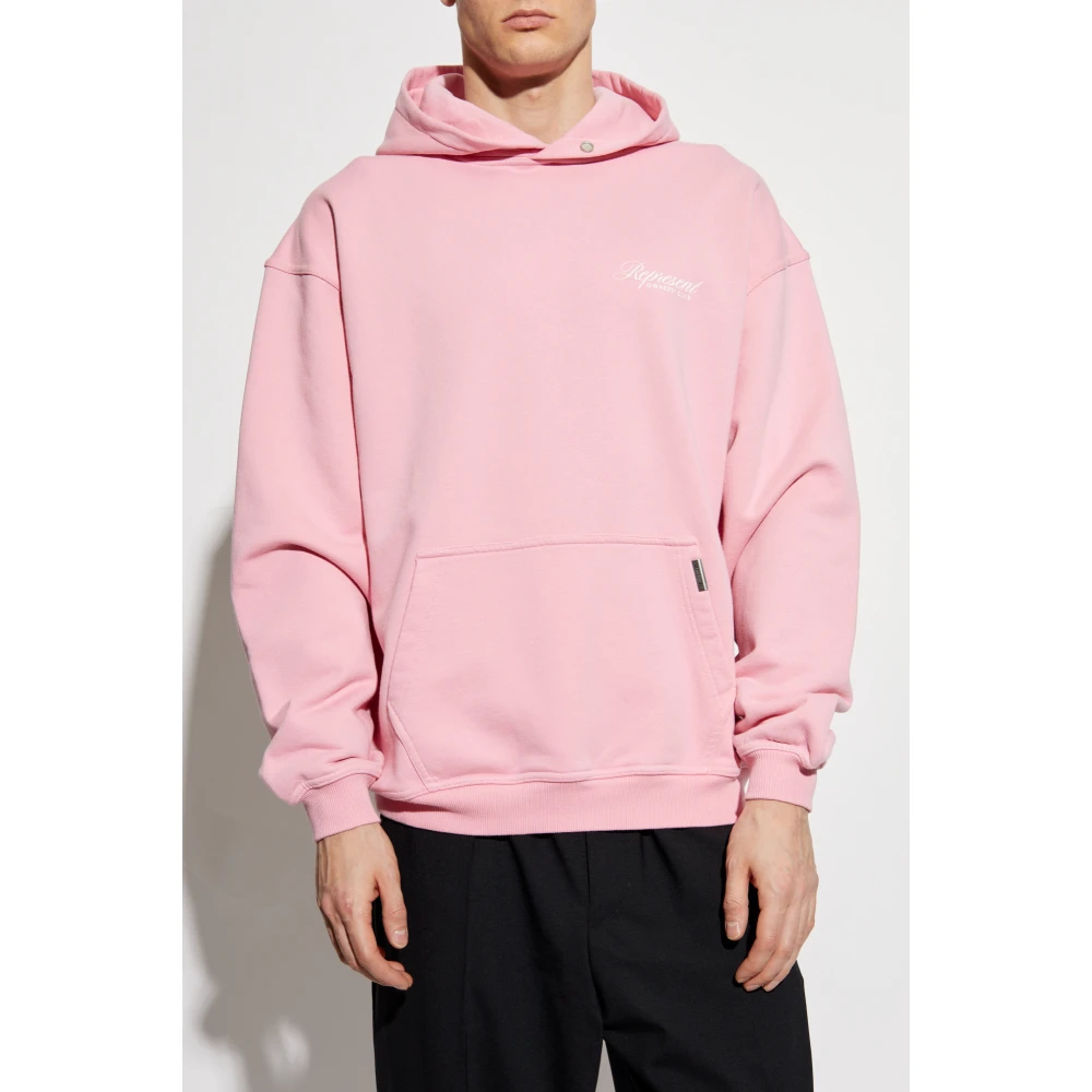 Represent Owners Club Script Hoodie Pink Heren