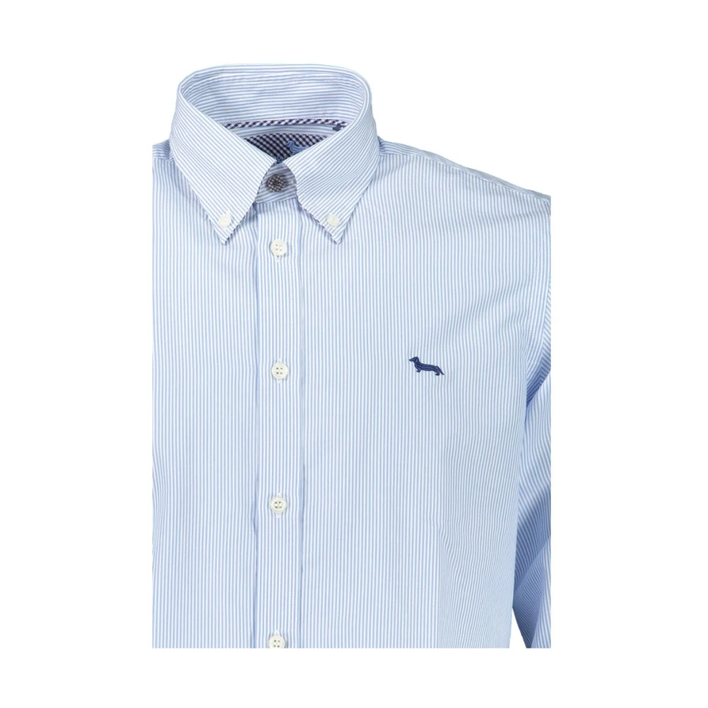 Harmont & Blaine Elegant gestreept Regular Fit overhemd Blue Heren