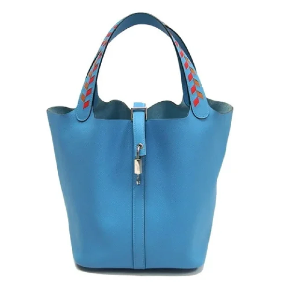 Hermès Vintage Pre-owned Fabric handbags Blue Dames