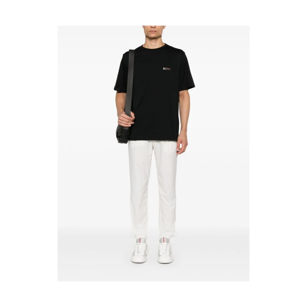 Herno Witte Lichtgewicht Broek met Trekkoord en Plooidetails White Heren