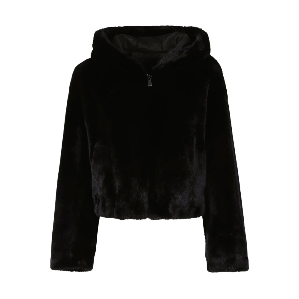 Pinko Chaquetas De Pelo Sintético Y Borrego Jackets Mujer Negro L