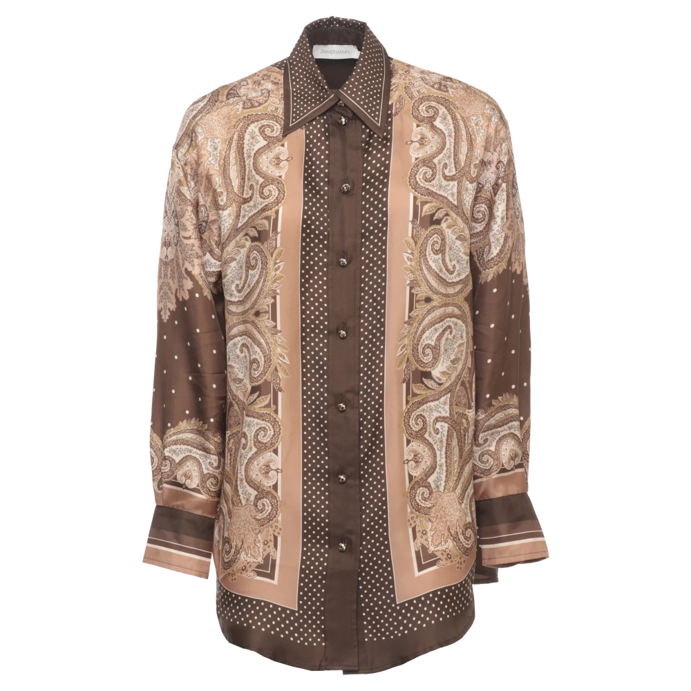 Zimmermann , Shirts, Female, Multicolor, S, Hypnotic Satin Shirt
