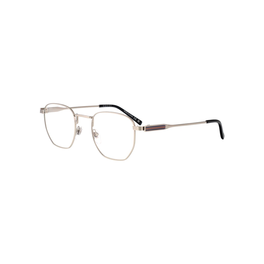 Gucci Men's Gray Glasses, 49 Mm, Geometrical Optical Frame