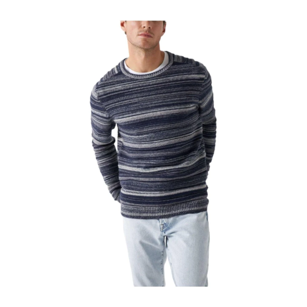 Salsa Tijdloze Gebreide Trui Blue Heren