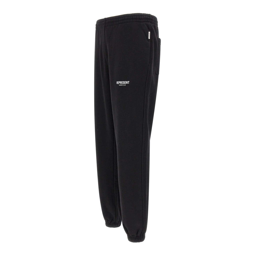 Represent Katoenen Joggingbroek met Logo Black Heren
