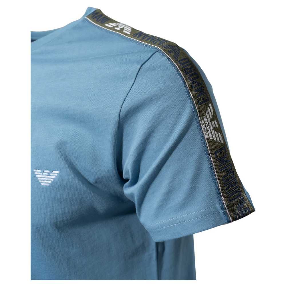 Emporio Armani Slim Fit Gebreid T-shirt Blue Heren