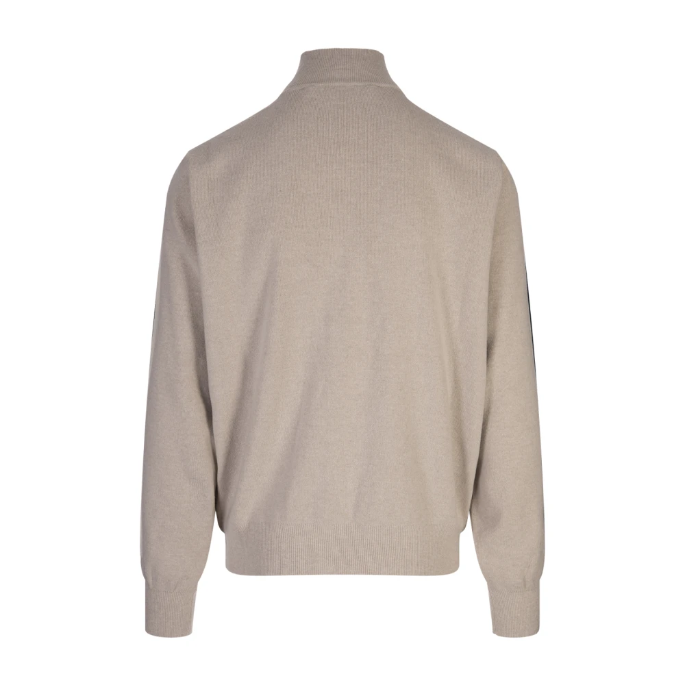 Palm Angels Luxe Bruine Sweater met Ecru Strepen Brown Heren