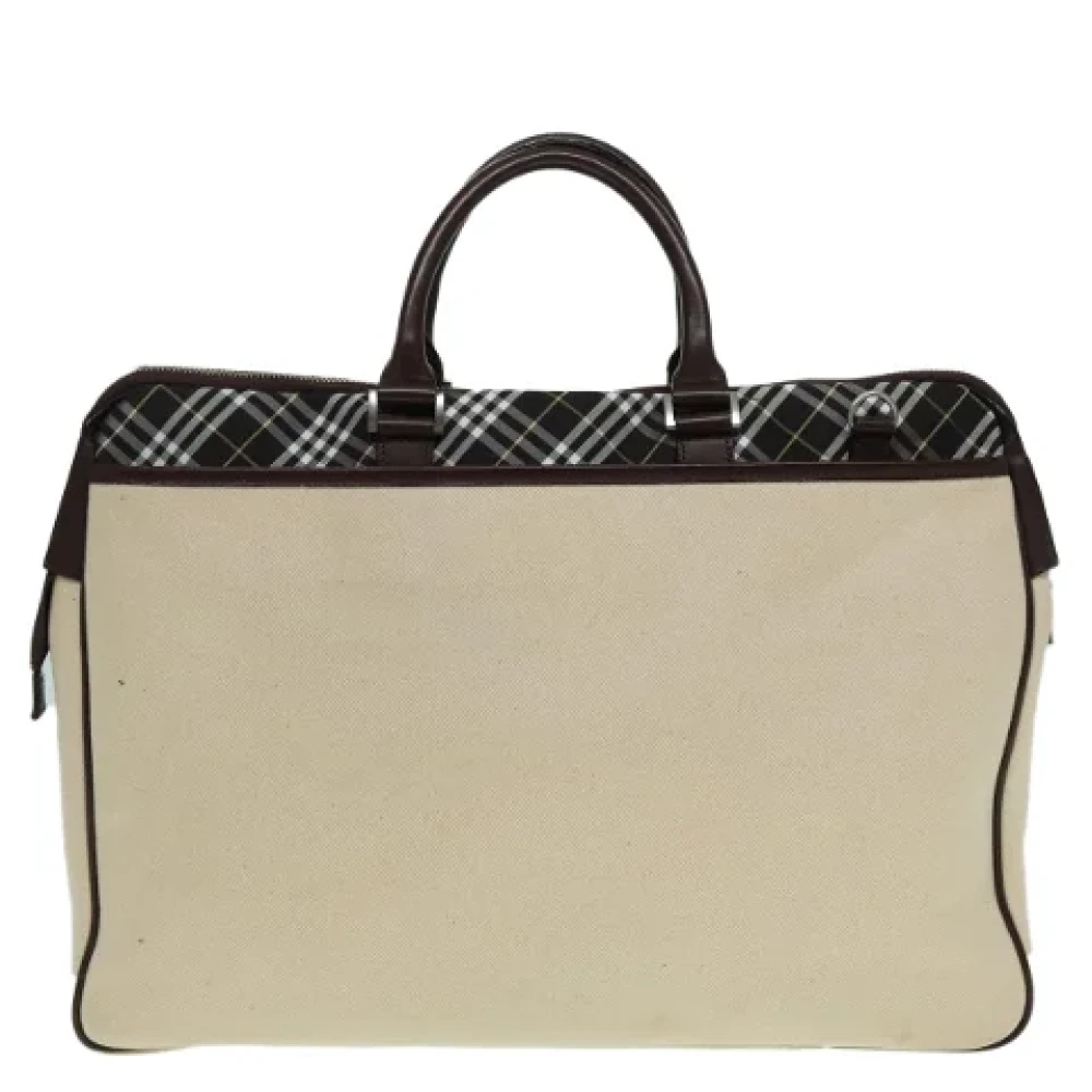 Burberry Vintage Pre-owned Canvas handbags Beige Dames