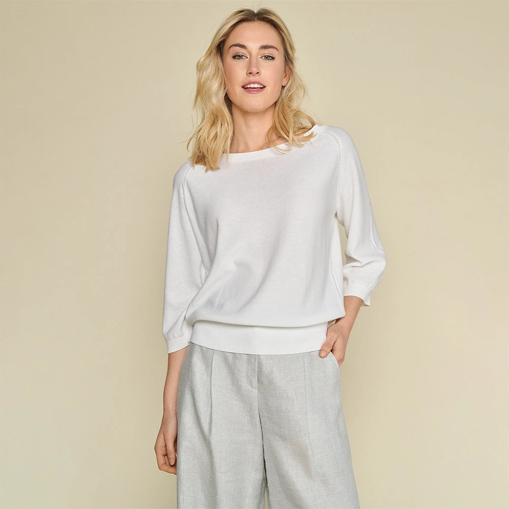 Marie Méro Witte Boothals Pullover White Dames