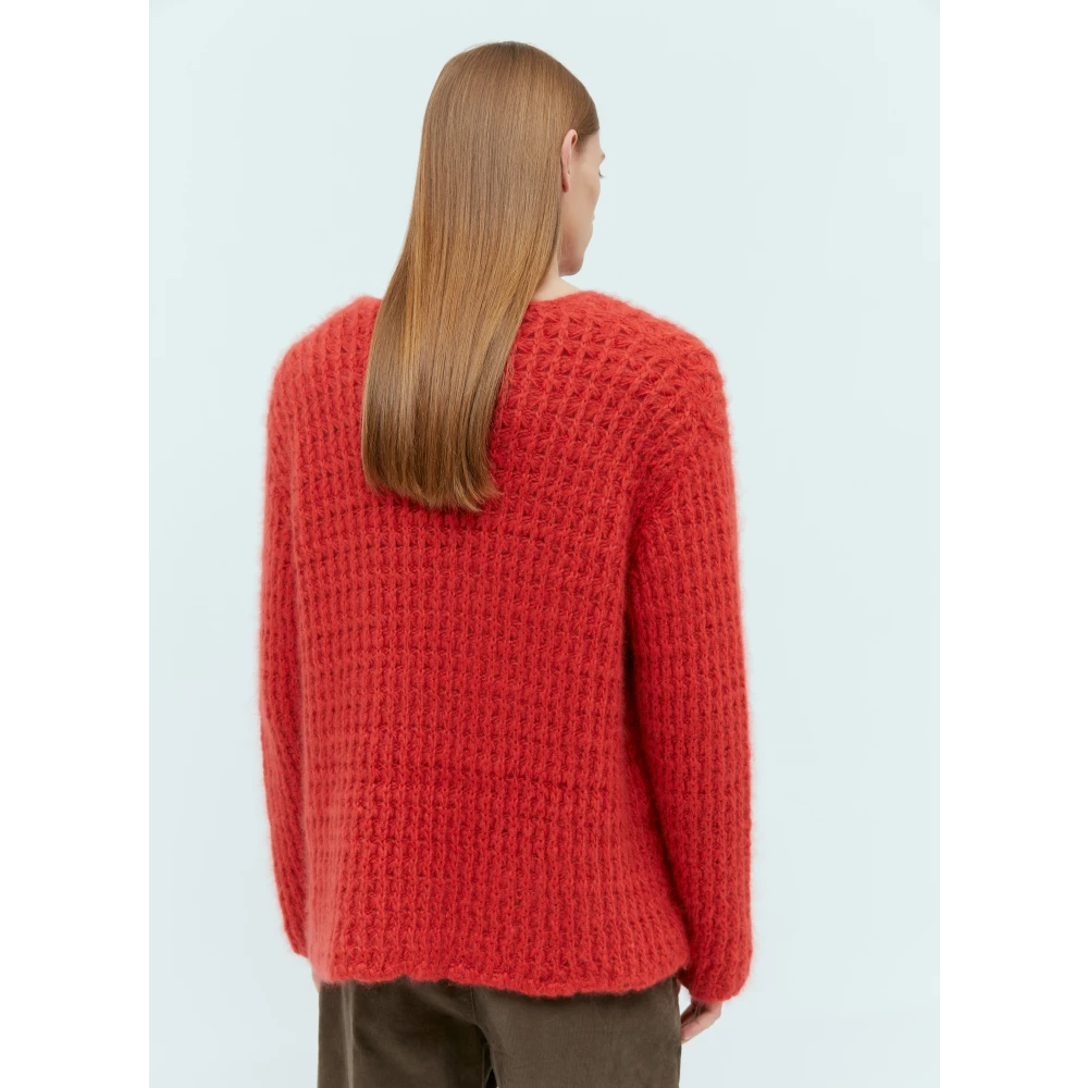 The Row Fuzzy Cashmere Trui Red Heren