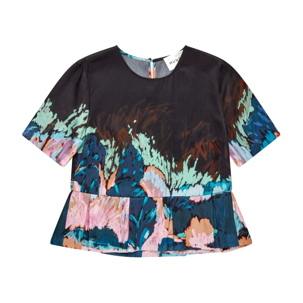 Munthe Elegante Peplum Effect Top Multicolor Dames