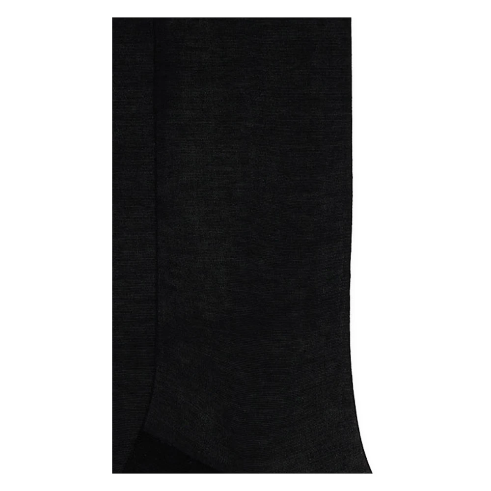 Gallo Lange katoenen chiffon zwarte effen sokken voor heren Black Heren