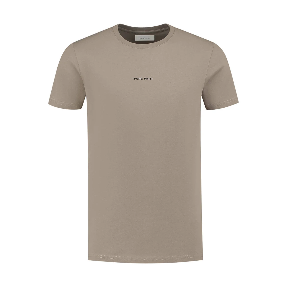 PURE PATH Heren Polo's & T-shirts Pure Logo T-shirt Taupe