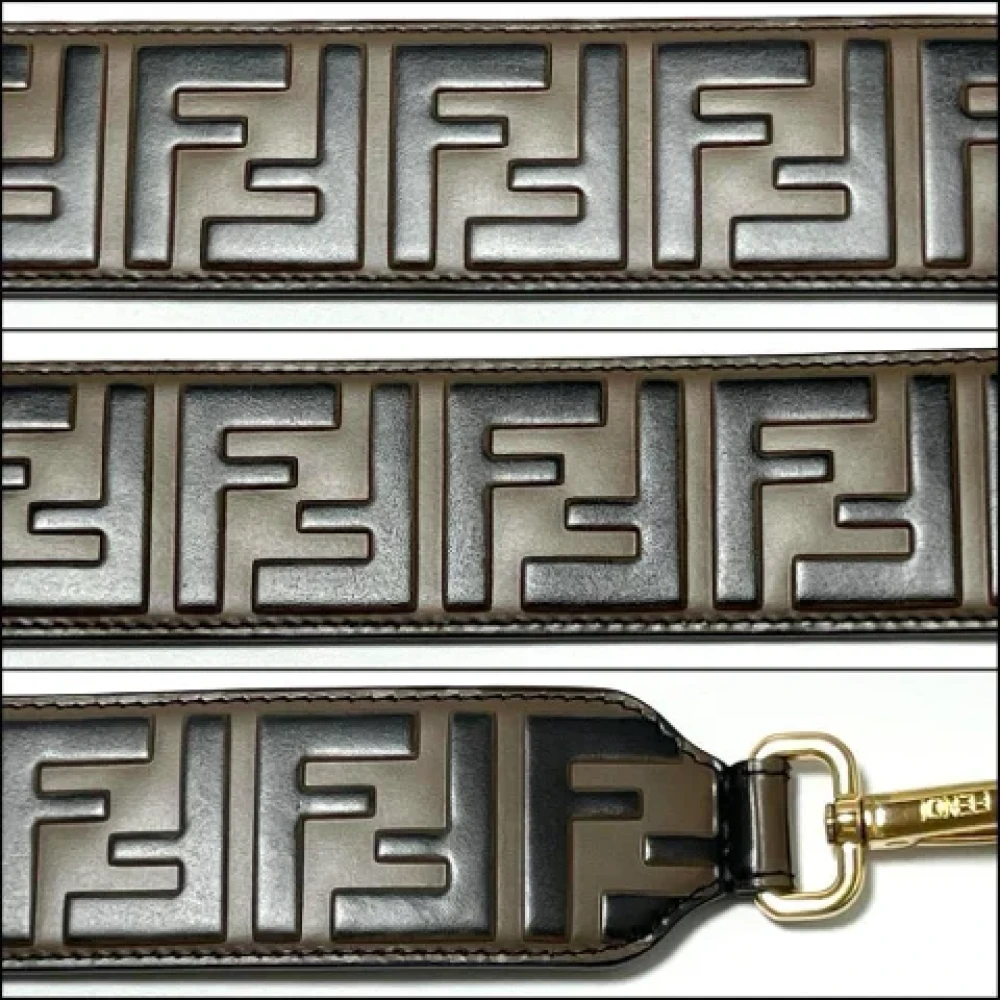 Fendi Vintage Pre-owned Leather home-office Brown Dames
