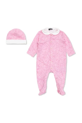 Printed Cotton-Jersey Sleepsuit Set