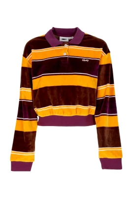 Randig Chenille Långärmad Polo