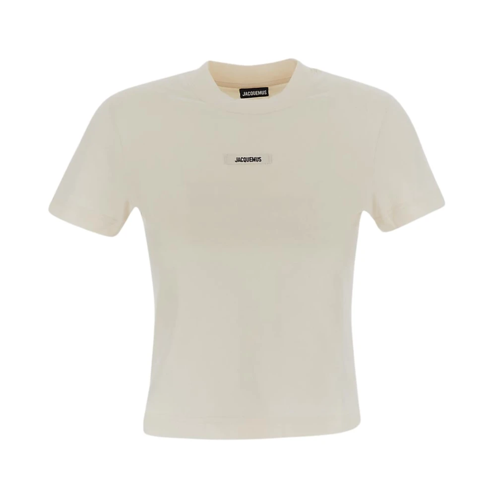 Jacquemus Beige T-shirts en Polos met Gros Grain Detail Beige