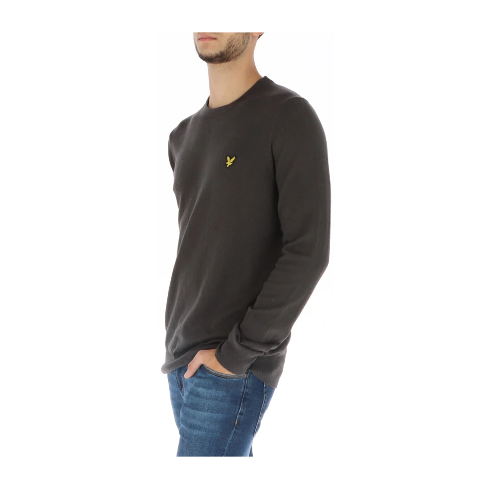 Lyle & Scott Grijze Gebreide Ronde Hals Trui Gray Heren