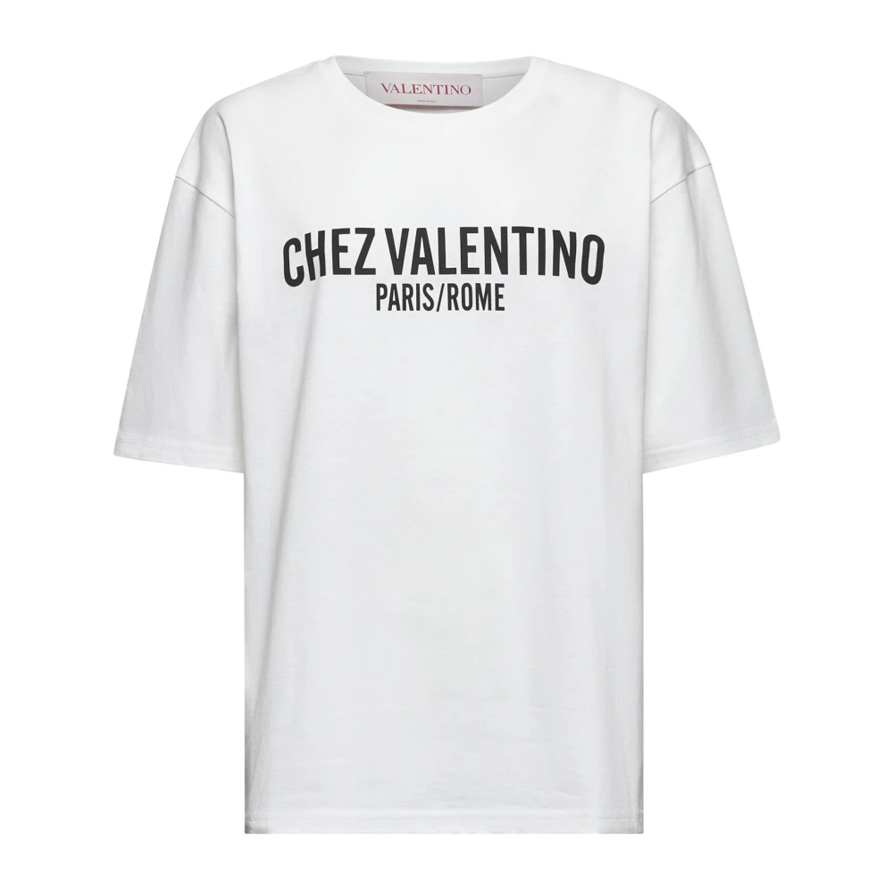 Valentino Mujer Blanco - Camiseta De Algodón Jersey - Tops - S - Camiseta De Algodón Jersey