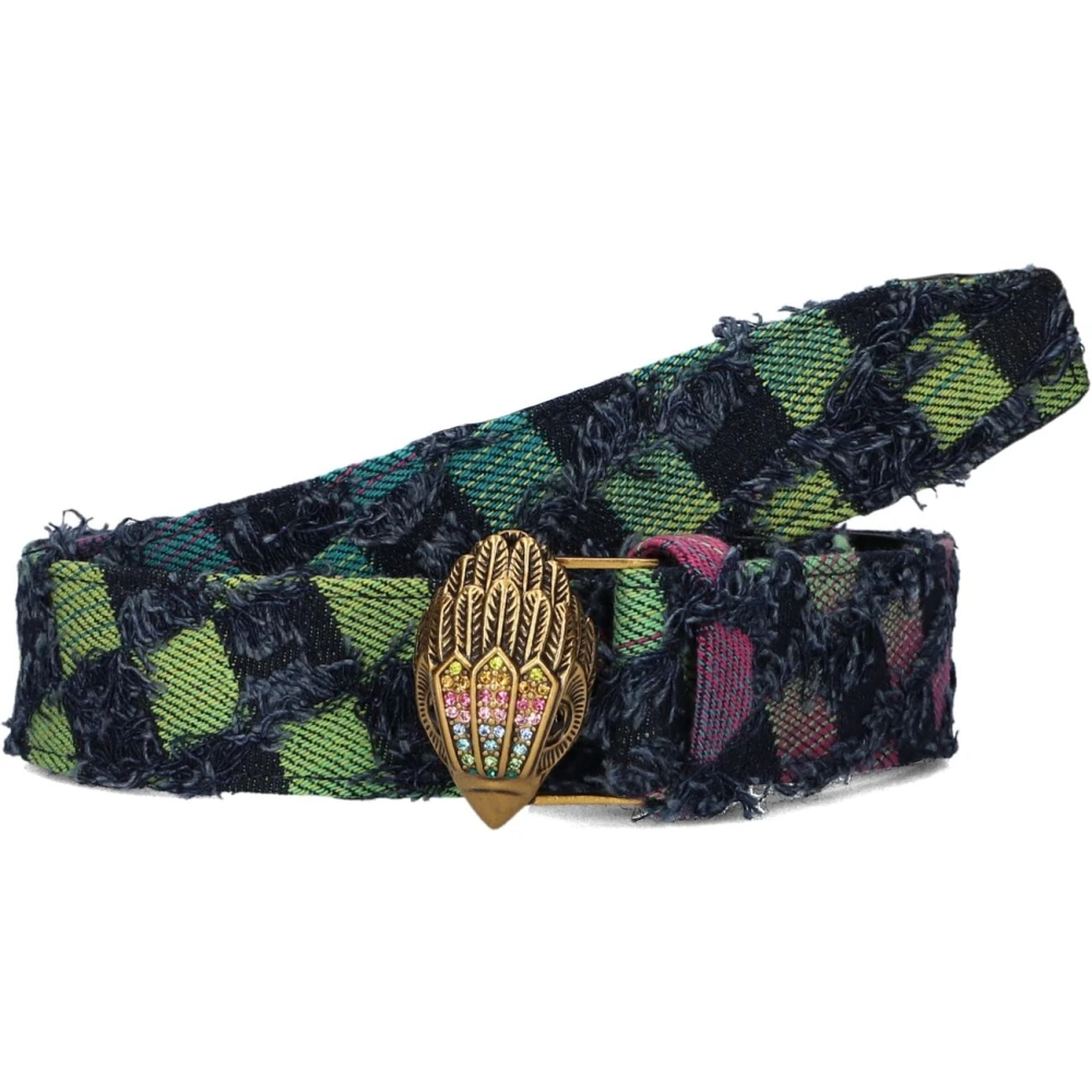 Kurt Geiger Blauwe Textiel Print Riem Multicolor Dames