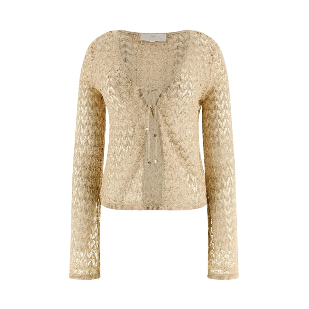 Guess Licht Gouden Cardigan Sweater Clarissa Beige Dames