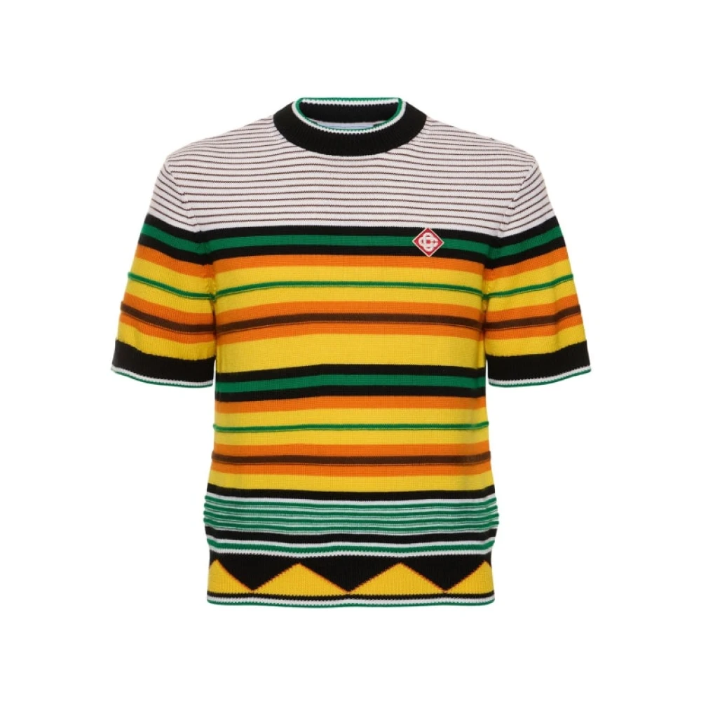 Casablanca Multicolor Wol Gebreid T-shirt Multicolor Heren