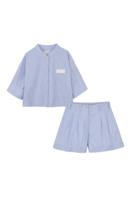 Randig Skjorta och Shorts Set