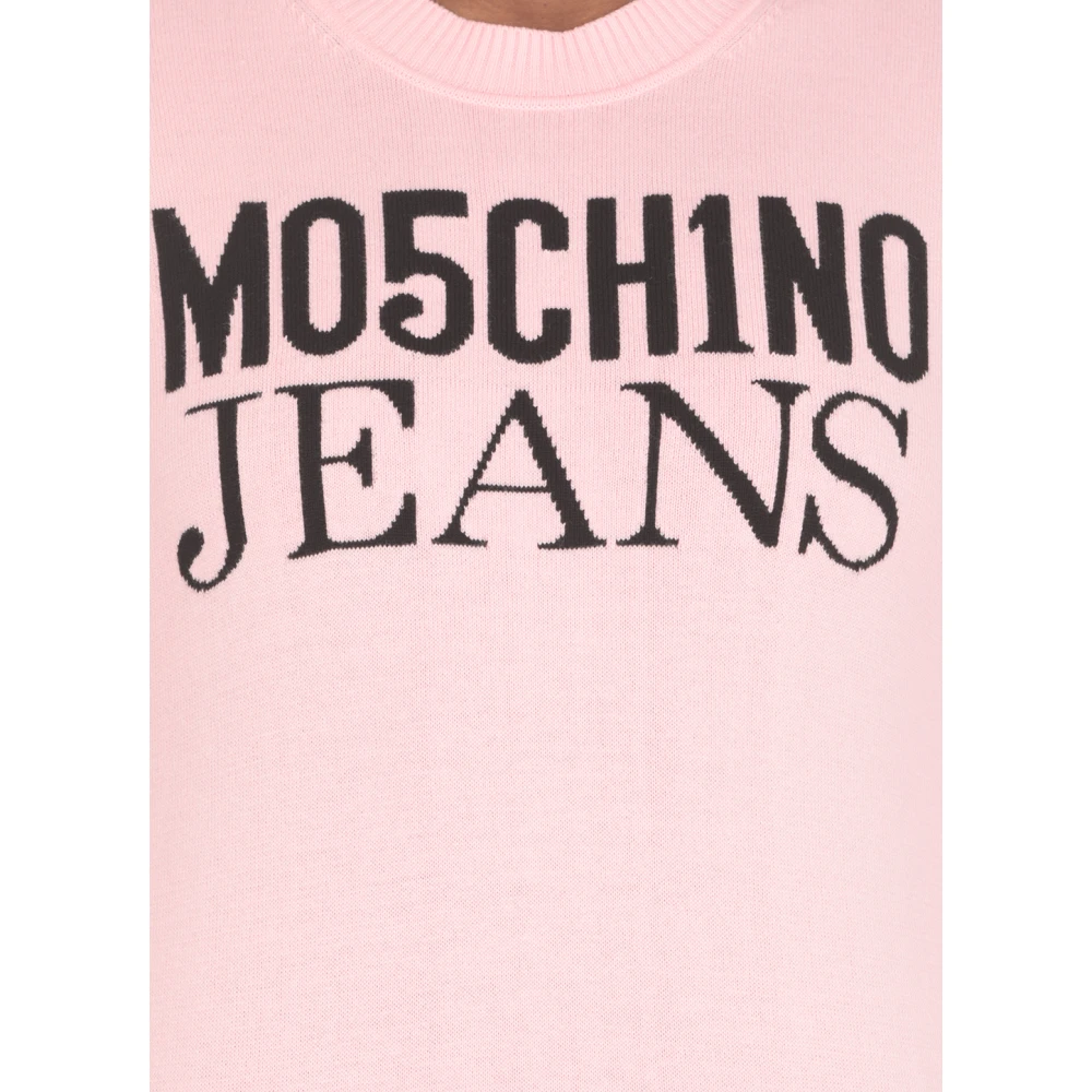 Moschino Round-neck Knitwear Pink Dames