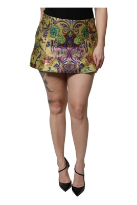 Floral Jacquard Mini Skirt