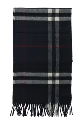 Svart Cashmere Check Halsduk