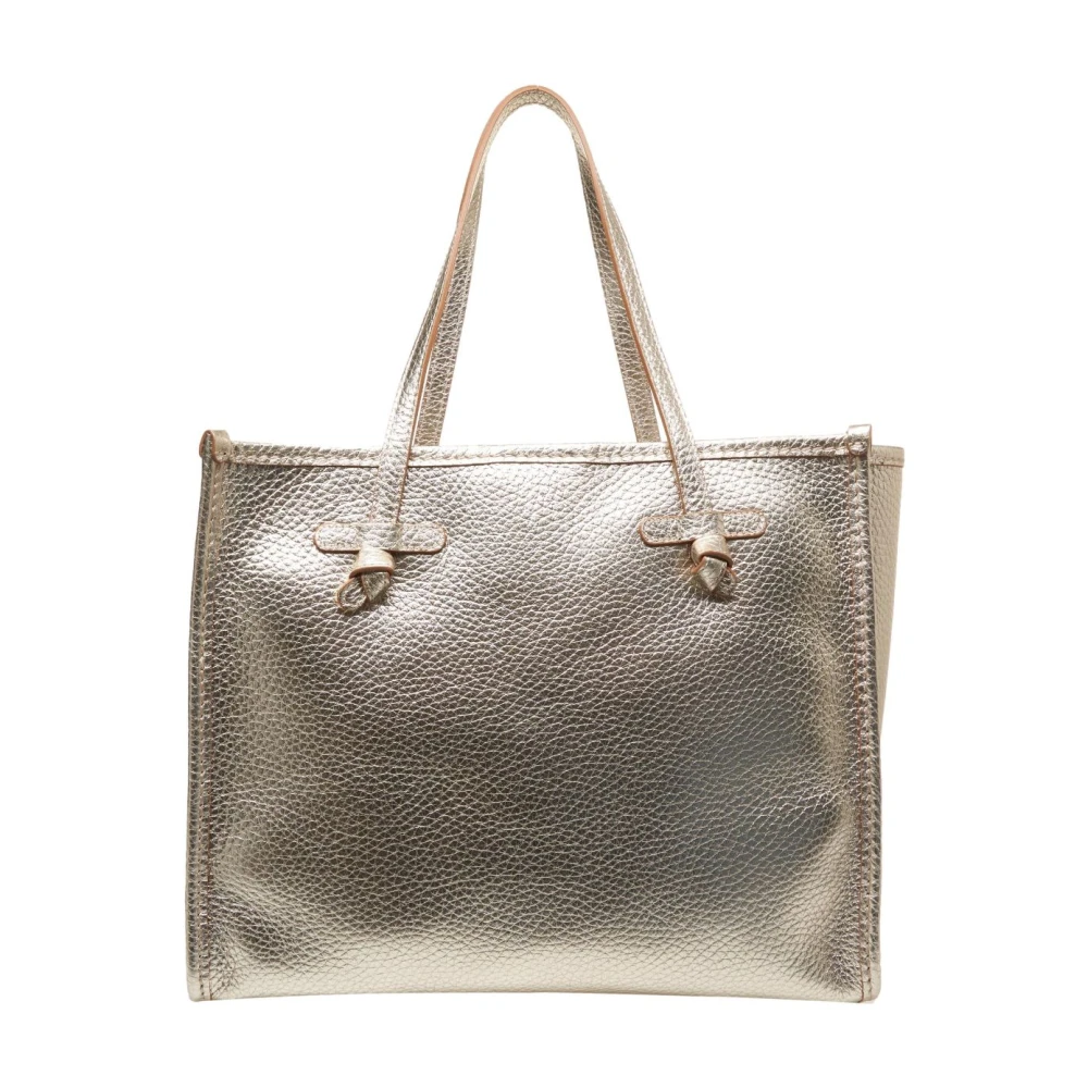 Gianni Chiarini Gouden Leren Shopper Tas Marcella Yellow Dames
