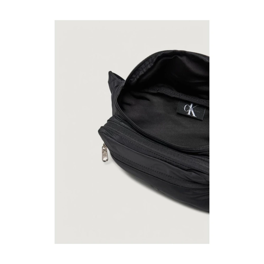 Calvin Klein Jeans Stijlvolle Polyester Heuptas met Ritszakken Black Heren