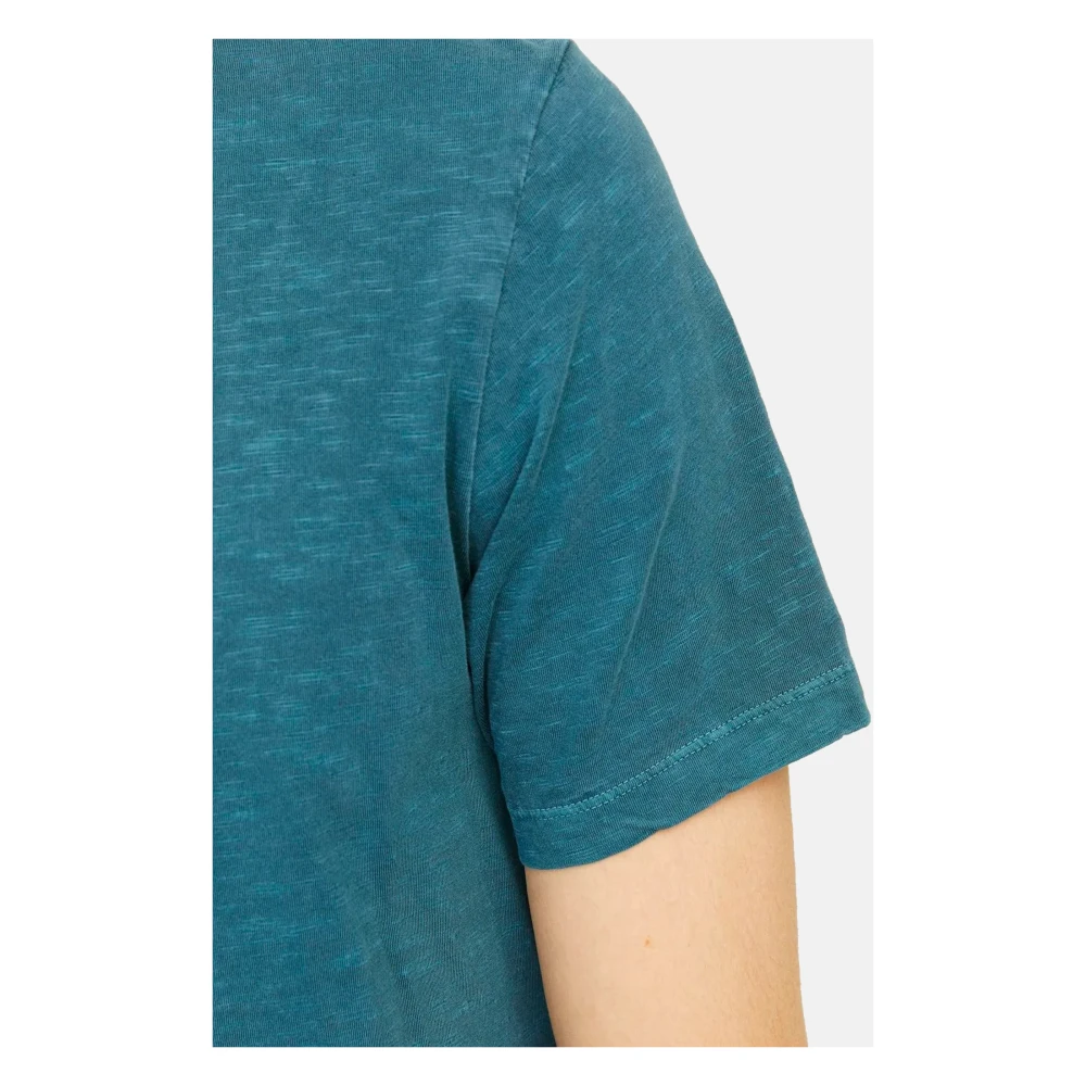 jack & jones Split Neck Heren T-shirt Blue Heren