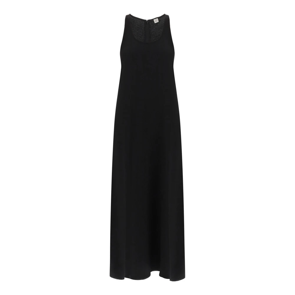Totême Women's Black Maxi Dresses,, Toteme Tank Dress In Sablé Viscose Extra Small