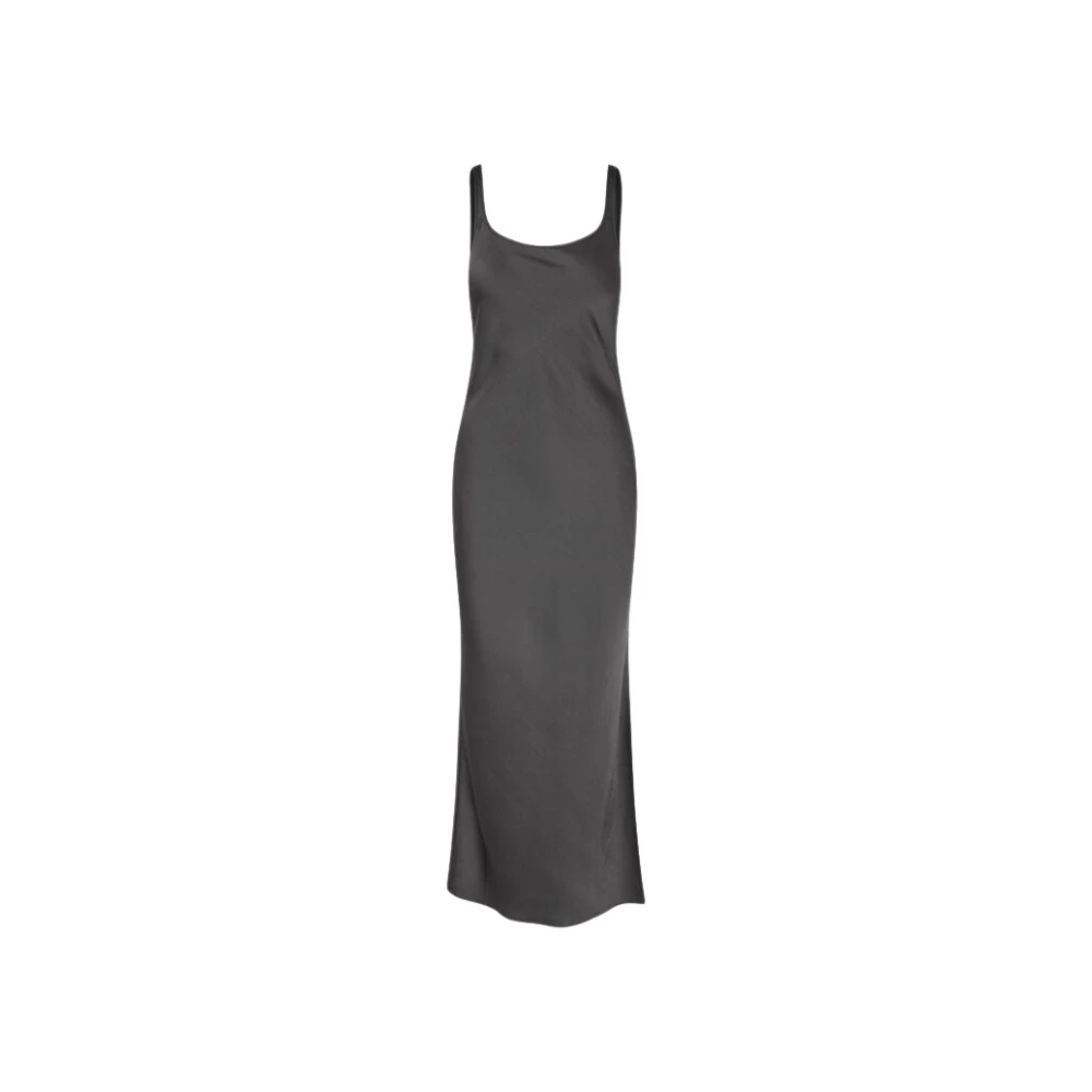 Samsøe Slim Fit Mouwloze Midi Jurk Black Dames