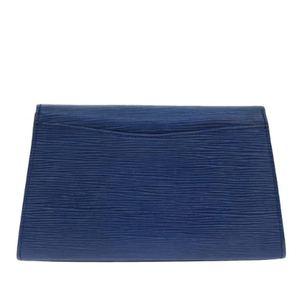 Louis Vuitton Vintage Pre-owned Leather clutches Blue Dames