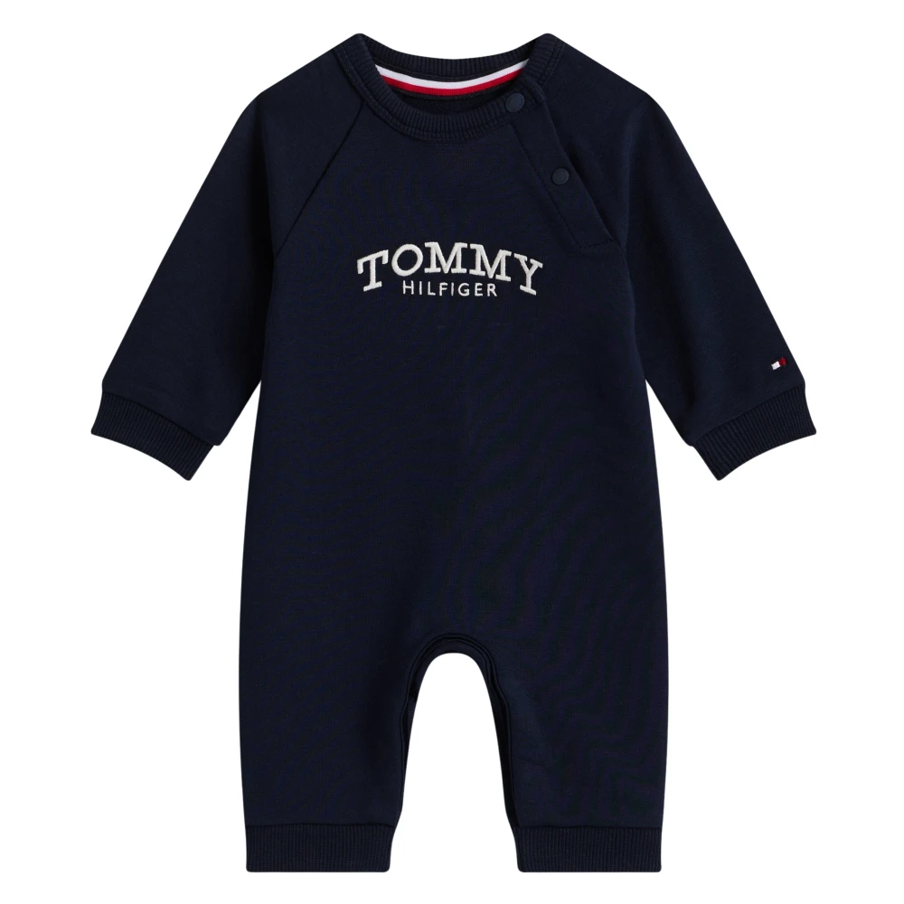 Tommy Hilfiger Boys Blue Bodies & Sets, 9 M, Monotype Romper