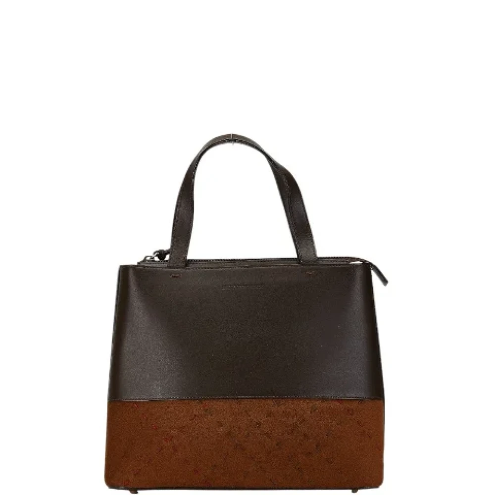 Burberry Vintage Pre-owned Leather handbags Brown Dames