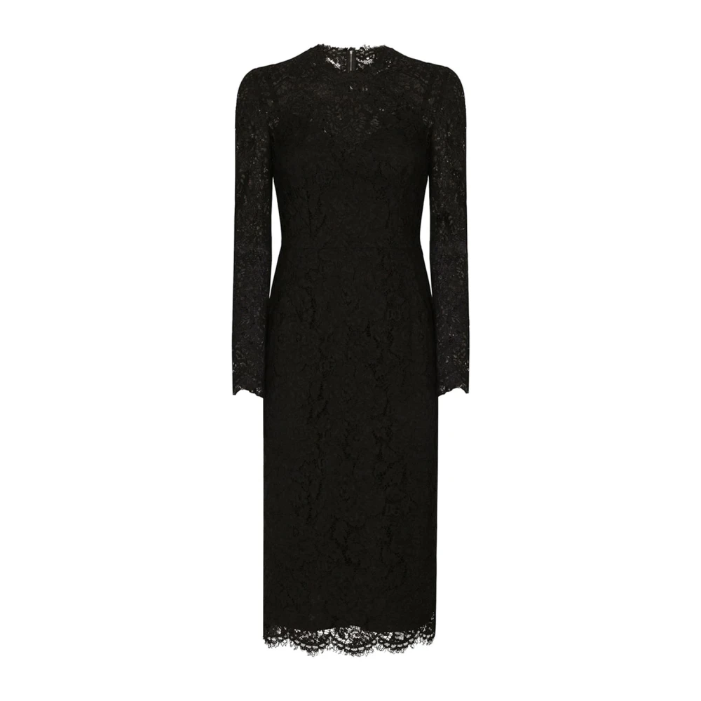 Dolce & Gabbana Elegant Svart Klänning för Kvinnor Black, Dam