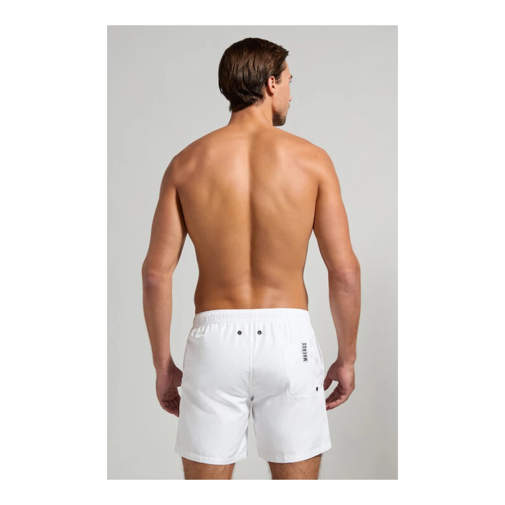 Bikkembergs Zijlogo Zwemshorts Wit White Heren