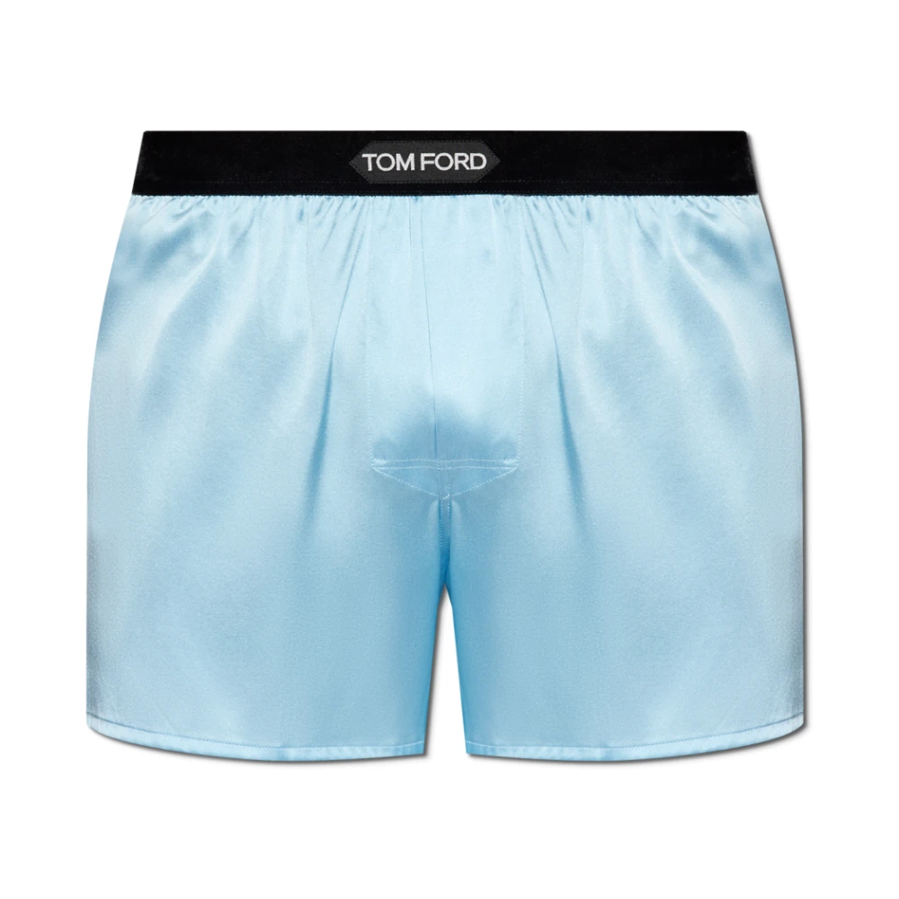 Tom Ford Zijden shorts Blue Heren