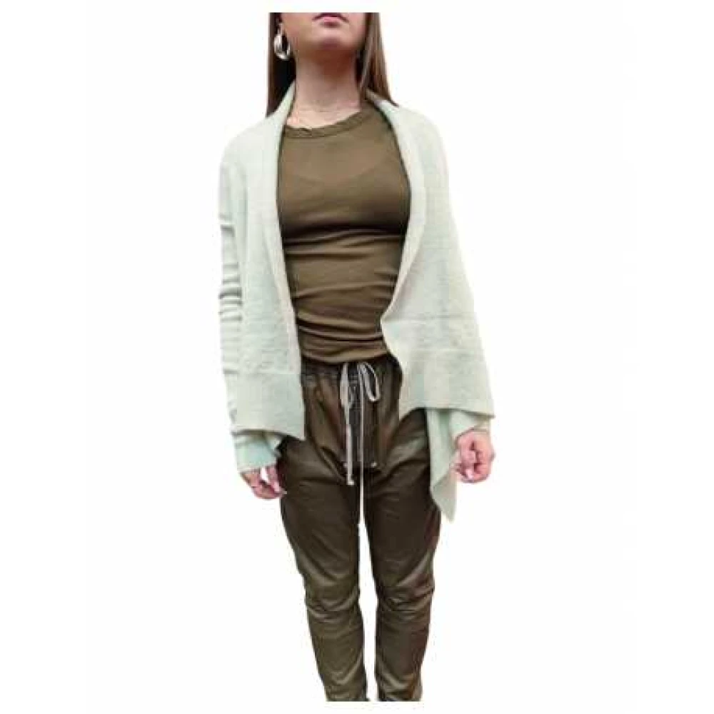 Rick Owens Lichtgroene alpaca medium wrap vest Green Dames