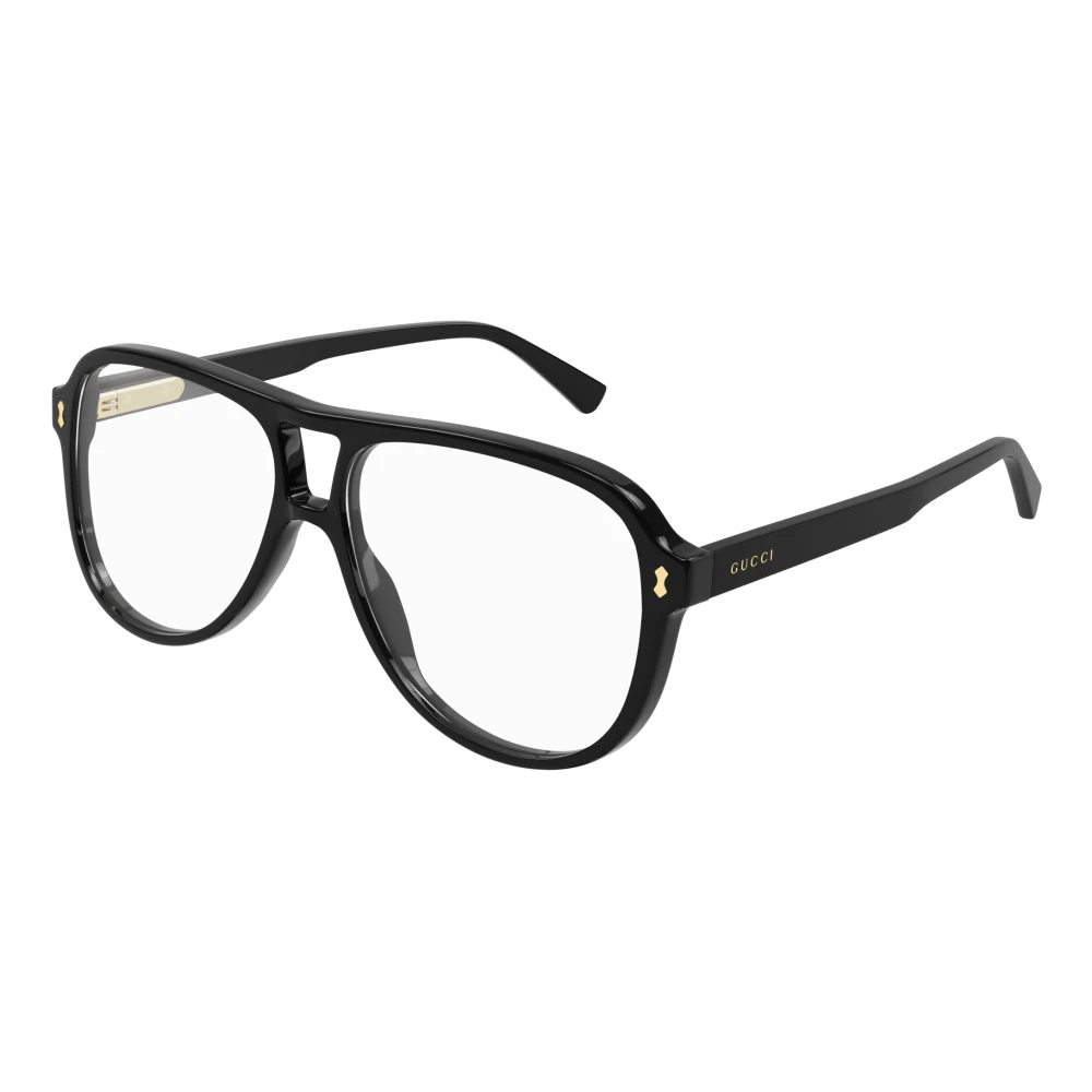 Gucci Men's Black Aviator Optical Frame - Glasses - 57 Mm - Accessories