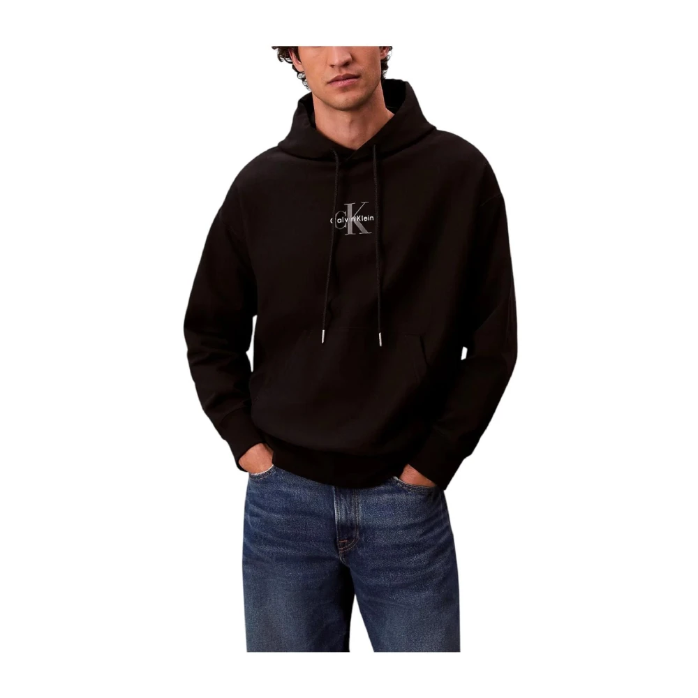 Calvin Klein Men's Black Premium Terry Micro Hoodie