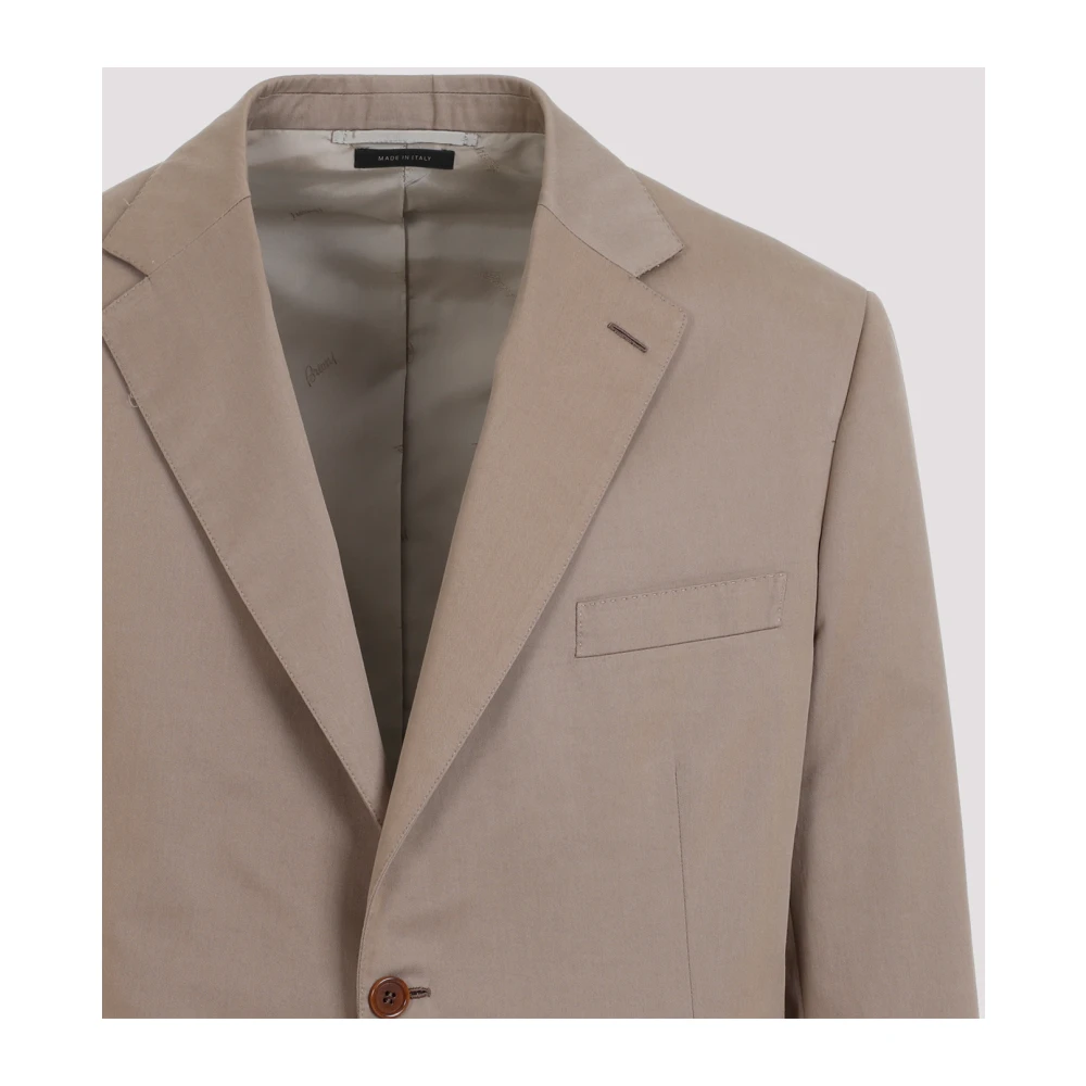 Brioni Beige Katoenen Pak Beige Heren